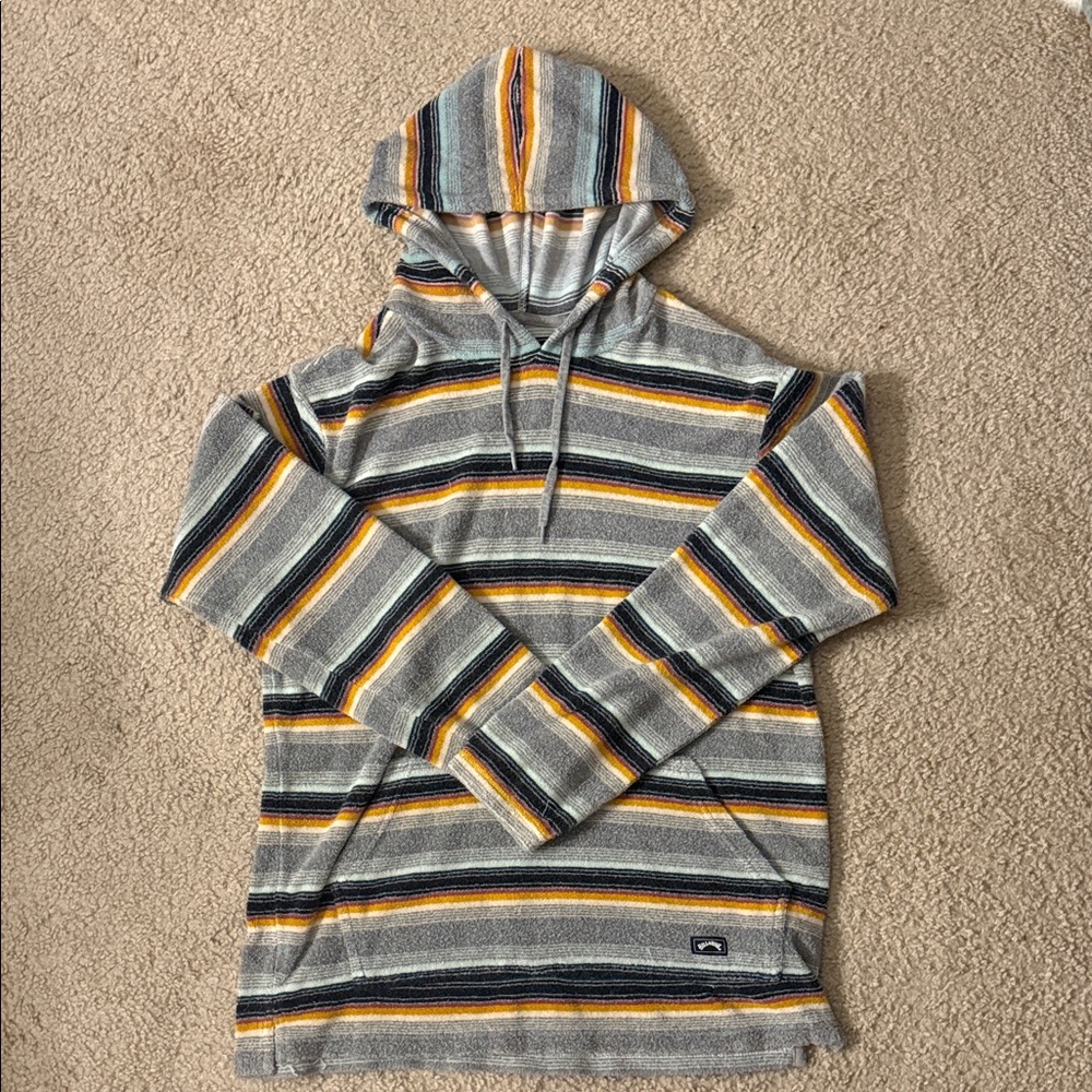 Striped Gray and Yellow Sweater